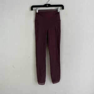 LULULEMON Dark Purple Detailed Design Capri